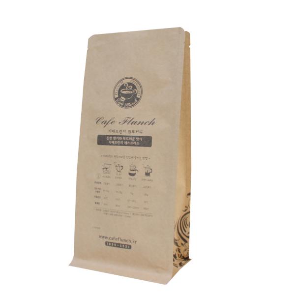 Custom Printed Doypack Resealable Black Matte  Coffee Bag with Valve