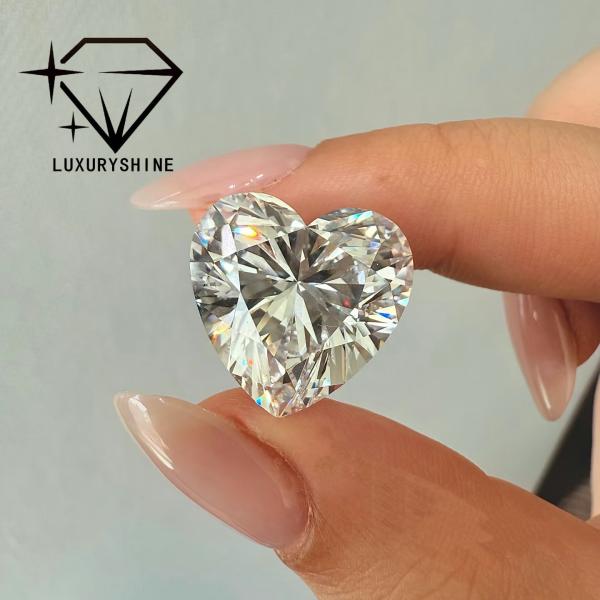 LuxuryShine VVS2 White Heart Excellent Cut Lab Grown Diamond 1CT 2CT 3CT 4CT 5CT Support Special Customization