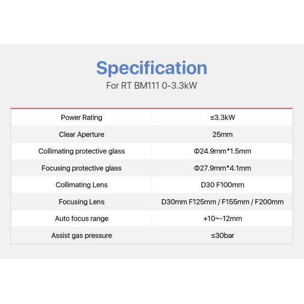 Stable 3300W Fiber Laser Cutter Head , Multifunctional Laser Cutting Spare Parts