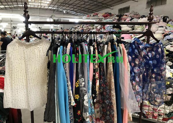 American style second hand clothes , used women's clothing , first grade ladies silk skirt