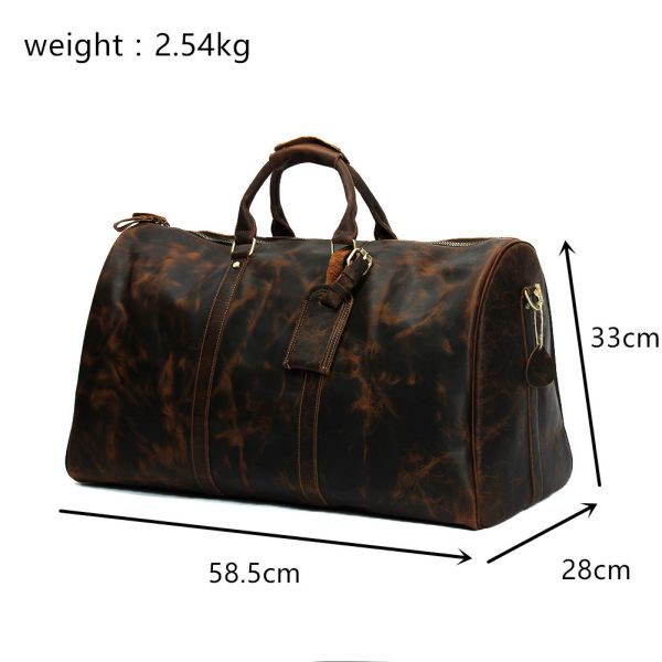 Перемещение кожи лошади большой емкости сумки Бостон сумасшедшее кладет LB04 в мешки