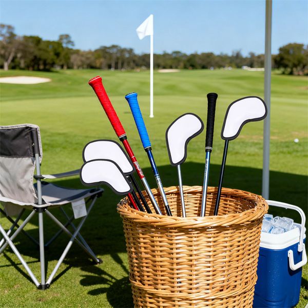 Customizable PU Leather Anti-Scratch Golf Club Covers Sublimation Blank Golf Wedge Iron Head Cover