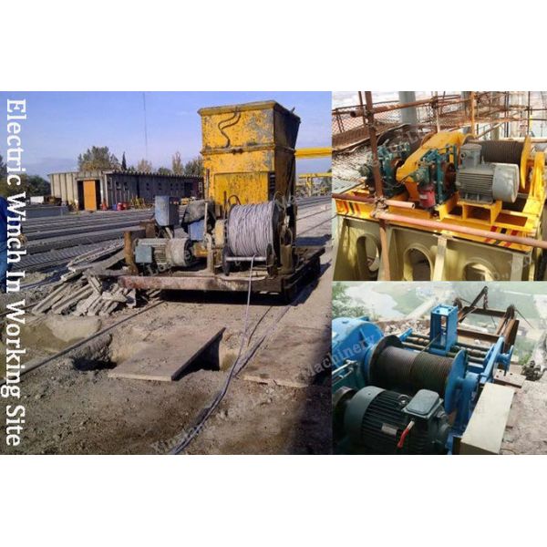 10 Ton Material Handling Electric Belt Type Brake Industrial Winches With Wire Rope