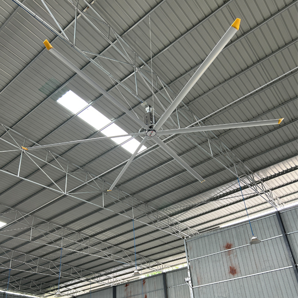 24FT 1.5KW мощность гигантская коробка передач промышленный HVLS потолочный вентилятор для охлаждения воздуха на складе