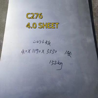 Liga de níquel C276 C22 C4 B2 B3 Hastelloy X 4*1190*3530 mm Chapa/folha de liga