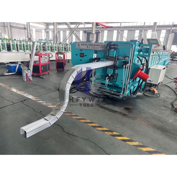 Full Automatic Downpipe Roll Forming Machine with PLC Control 24 Main Rolls and 10-20m/Min for Galvanized & PPGI Steel