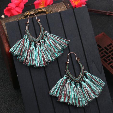 Earrings Tassel earrings multi color earrings