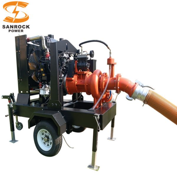 Bomba de preparación seca de 50 CV Motor diésel Bomba de agua centrífuga de auto preparación 44 kW