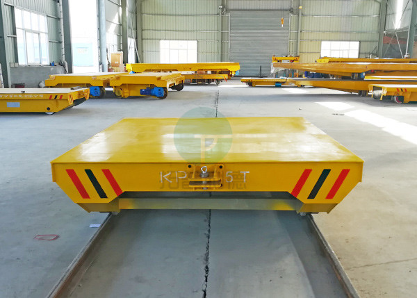 China Flat Cart Heavy Load Steel Pipe Transfer Industrial Trailer on Rail Tracks