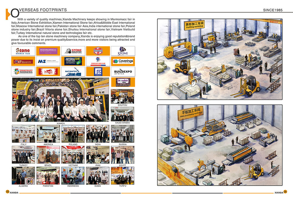 XIANDA 1200 Stone Splitting Machine, Stone Band‑Saw & Diamond Wire Saw for Marble Granite Thin Block Cutting, Tombstone Blank Processing