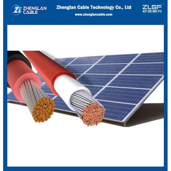 Solar Cable DC1.5KV Tinnd Copper/xlpo/xlpo 1x6mm2 Black & Red Photovoltaic Solar Cable H1Z2Z2-K