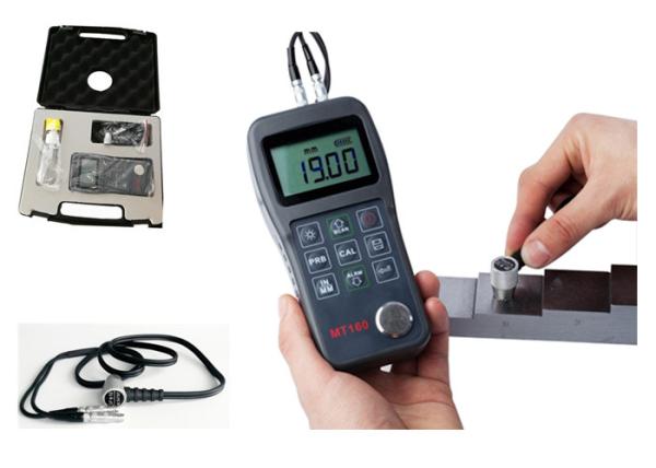 Calibre de espessura de aço ultrassônico Handheld grande LCD para a leitura fácil