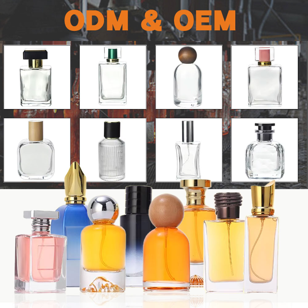 Luxury Cylinder Glass Perfume Bottle 30ml 50ml 100ml Refillable Spray Atomizer Bottle