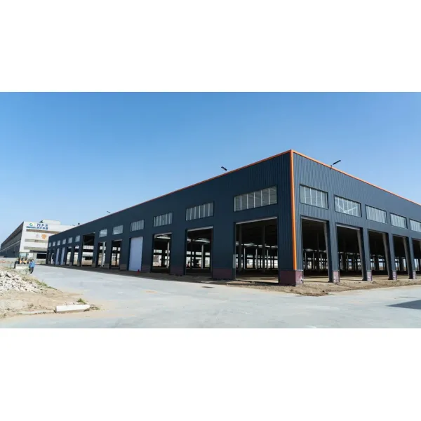 Customized Design Large Span Prefabricated Prefab Galvanized Metal Steel Structure Frame Sandwich Panel Factory Workshop