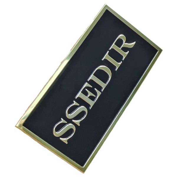 Customized Black And Gold Stamping Three-dimensional Raised Aluminum Perfume Label