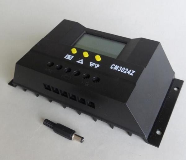 30A 12V 24V CM3024Z PWM Solar cell panel battery Charge Controller Regulators LCD Display