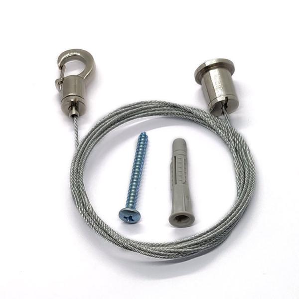 Ensemble de câbles de suspension réglables avec pinceau pour systèmes d'éclairage