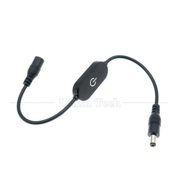 12V Male to Female 5.5x2.1 Barrel Jack DC Power Led Dimmer Switch Cable for Led Light