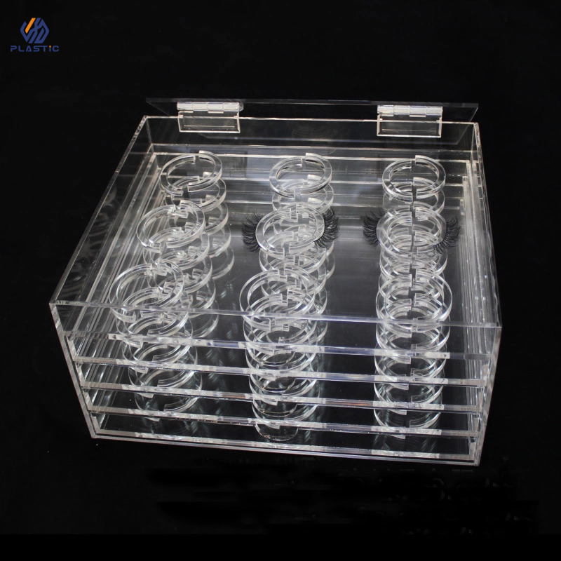 Glossy Surface Acrylic Makeup Organizer Box Beauty Product Acrylic Cosmetic Box