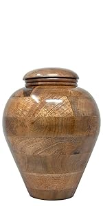 Memorials Wooden Urns For Human Ashes Adult Male/Female - Real Wood Cremation Urn For Ashes Adult Men/Women