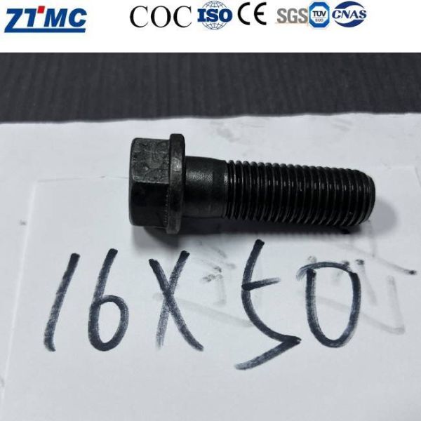 High Strength 16x50 Excavator Sprocket Bolt, Track Bolt for Undercarriage Parts