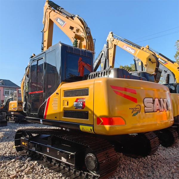 Pequena Sy115 Usadas Sany escavadeiras equipamento de rastreamento 11T