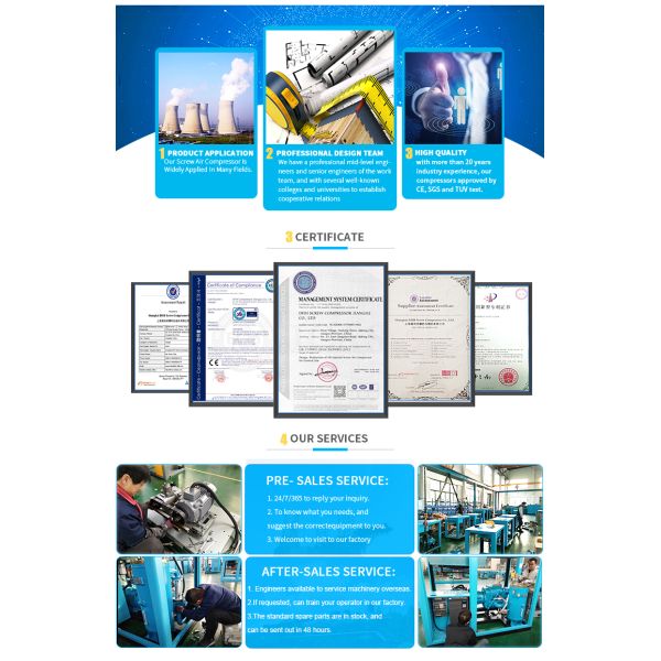 DEHAHA Screw Air Compressor for Laser Cutting Screw Compressor