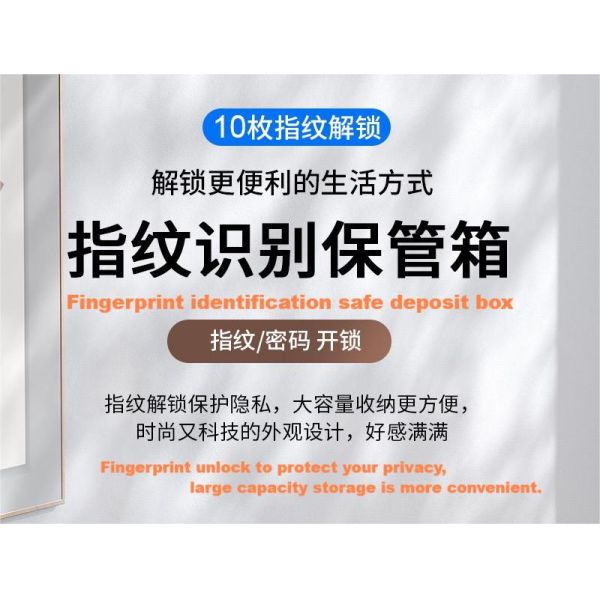 Key Storage Fingerprint Suitcase Safe Box Office & Home Document Jewelry Storage Padlock Rarlux S-S2