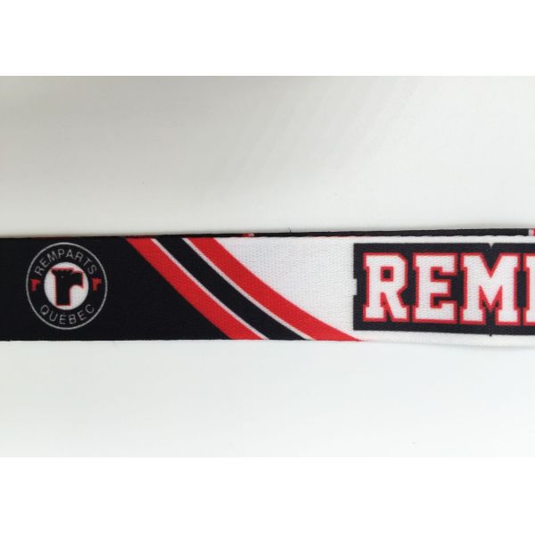 Good Looking Dye Sublimation Lanyards ， Red Visitor Lanyards With Id Holder 