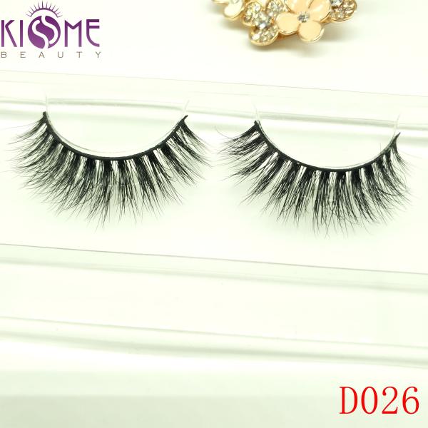 Professional Cross 3d Mink Fur Lashes Soft False Eyelashes 3d For Party Makeup D026