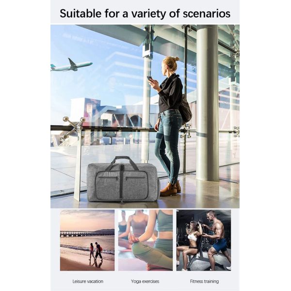 Custom Logo Waterproof Duffel Bags Weekender Overnight Bag With Shoes Compartment