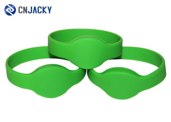 Adjustable Passive RFID Silicone Bracelet Watch Type , Coloured RFID Tag Wristband
