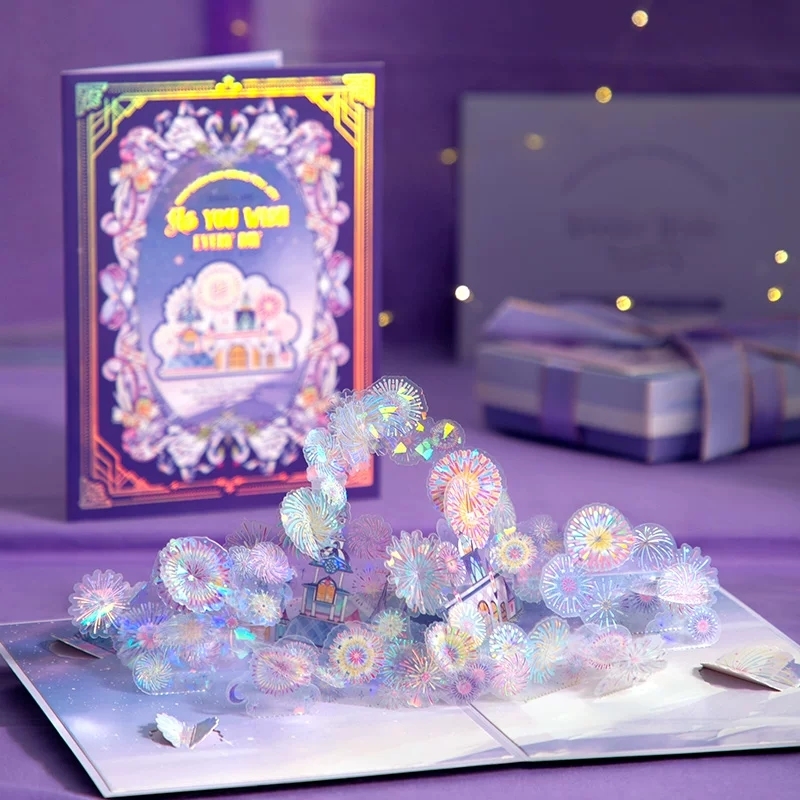 3D Butterfly Pop Up Greeting Cards With Holographic Foil For Birthday And Holidays