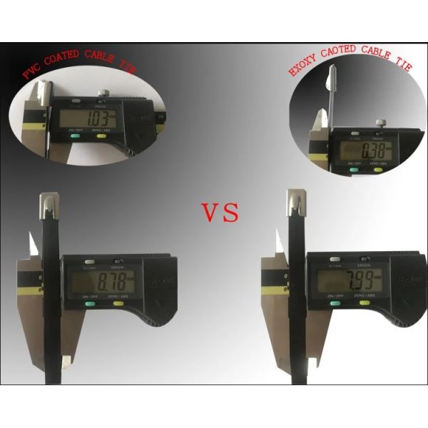 связи застежка-молнии нержавеющей стали 5.6x300mm PVC заголовка выхлопной трубы покрыл SS привязывают связи