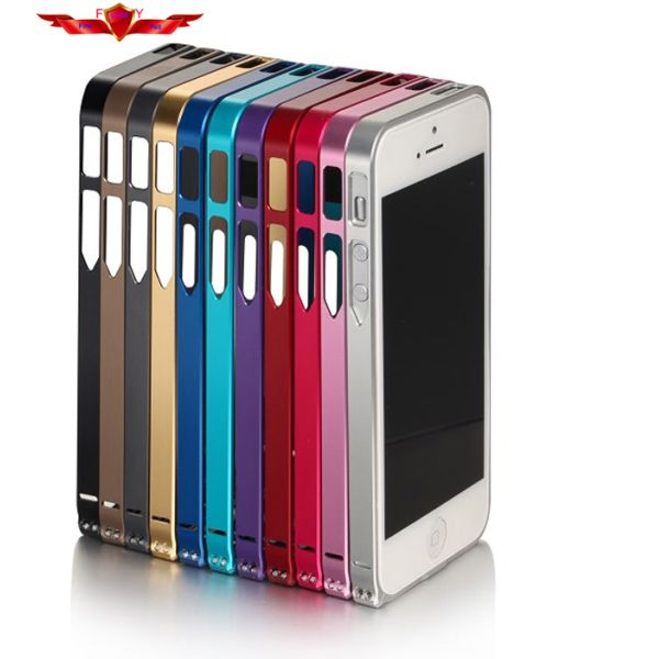 New Colorful Aluminum Iphone 4 4S 5 5S Bumper Cases Gift Box Included