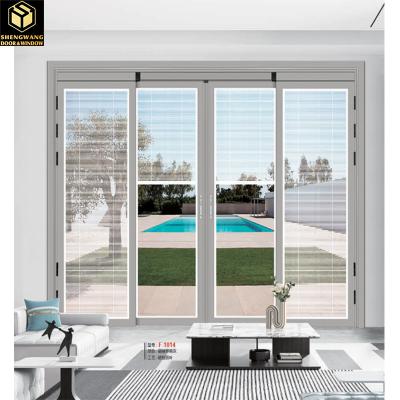 White Brown Aluminum Sliding Glass Door Custom Dimensions Aluminium Glass External Door