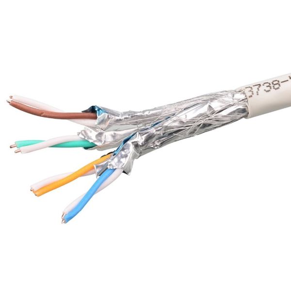 SFTP Cat7 Lan Cable 23AWG Bare Copper 1000Ft 305M per Reel with Grey Jacket  or Customized colour