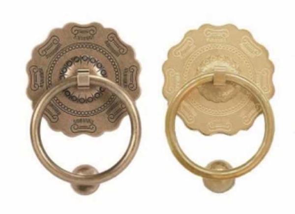 Flower Shape Door Knocker With Satin Finish Clear Finished Anti-theft Anti-rust Antique Design Metal Door Accessories