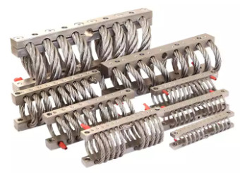 Anti Shock Helical Wire Rope Isolator with Energy Absorption and Corrosion Resistant Nonlinear Stiffness