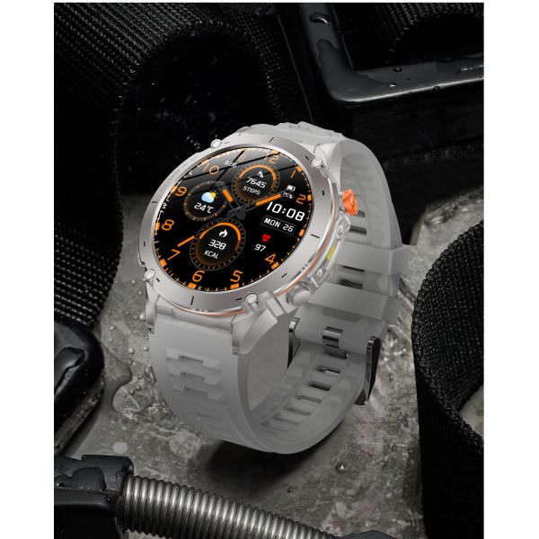 Outdoors Y101 Smart Watch 1.43inch Amoled 730mAh GPS 3ATM Flashlight Air Pressure Altitude Sports Watches Men Smartwatch
