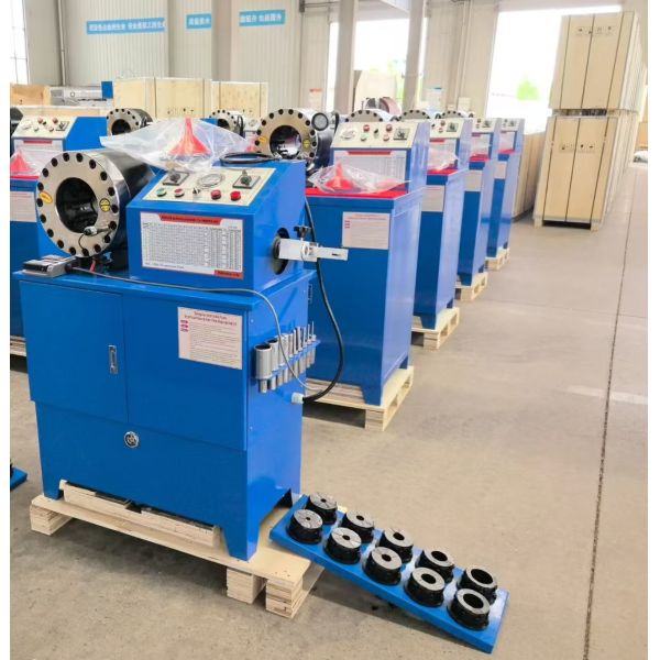 6-51mm 2 Inch Blue Color 10 Dies Hydraulic Hose Crimping Machine With Dual Functionality And Hose Skiving Machine 2 Functions Into One Machine Crimping/skiving For Industrial Applications