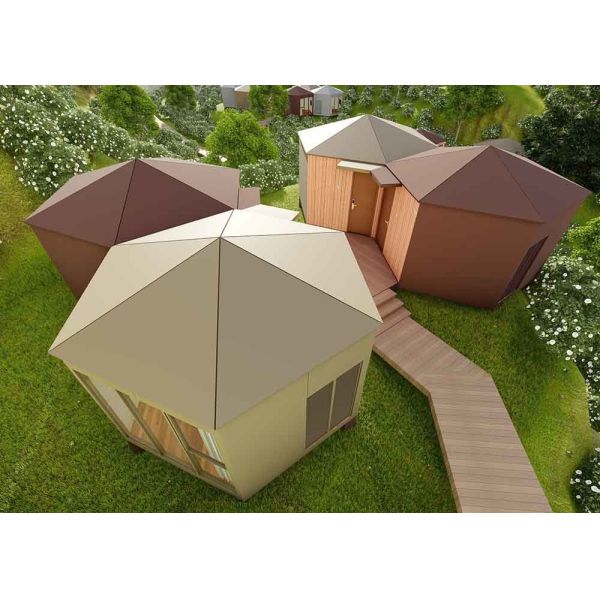 Backpackers Hostel Prefab Cabin House , Movable Aluminum Prefab Homes