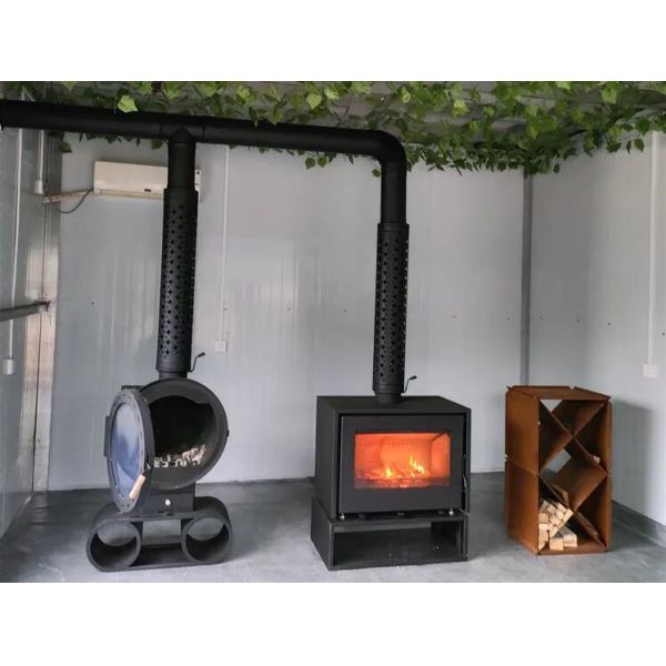 Камин плиты крытой декоративной Freestanding древесины горя стальной установленный стеной