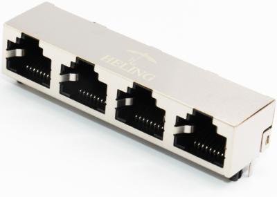 1 * conectores múltiplos do porto de N RJ45, aba do ângulo direito acima do conector do RJ45 Multiport