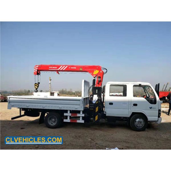 Two Arm ISUZU Truck Mounted Crane Crew Cabin Light Duty 3200kg