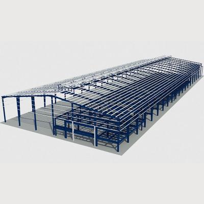 Q235 Q345 Estrutura de estrutura de aço de baixo carbono para edifício de oficina de armazém