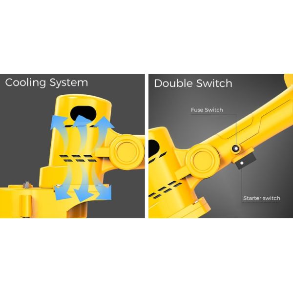 Электрический триммер для деревьев с литийными батареями 24 В с большой батареей и зарядным устройством