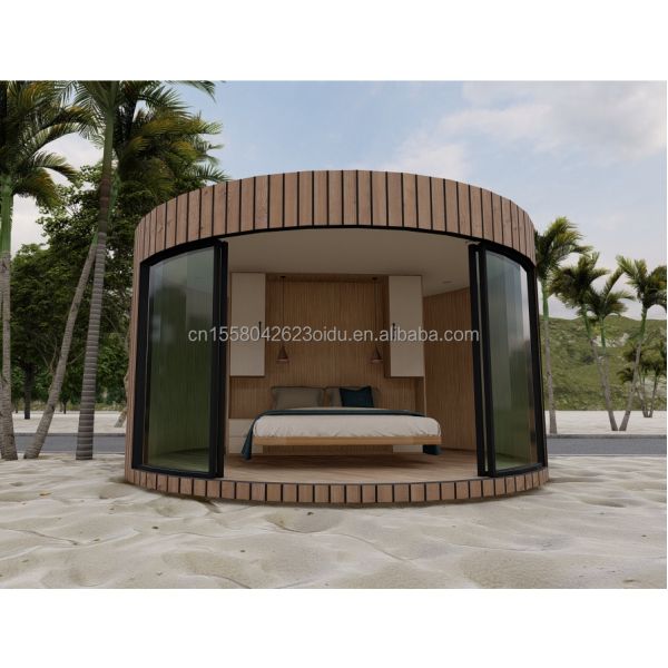 Casa de contenedores portátil de lujo moderno Estructura prefabricada de acero Villa móvil prefabricada Casa Hotel para troncos Eco-amigable