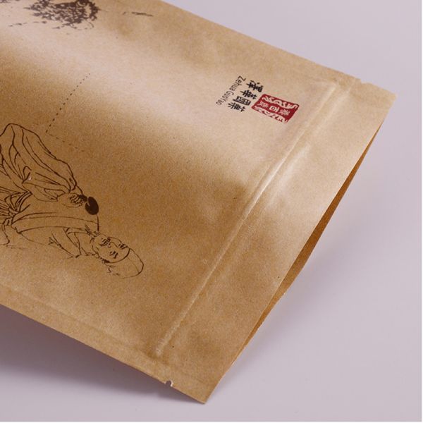 High Stiffness Snack Printed Kraft Bags , Beautiful Print Resealable Pouch Packaging