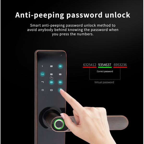 High Quality Hot Selling Fingerprint Indoor Tuya WiFi APP Smart Zinc Alloy TT Lock Door Lock for Apartment House